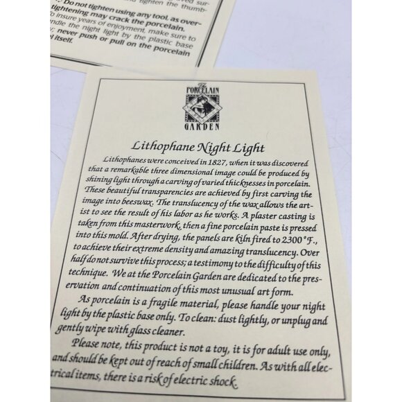 1990s The Porcelain Garden Lithophane Curved Nightlight-Mischief Makers-NEW - Picture 6 of 10